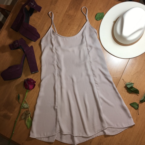 Brandy Melville Dresses & Skirts - Brandy Melville Pale Lavender/Grey Slip Mini Dress